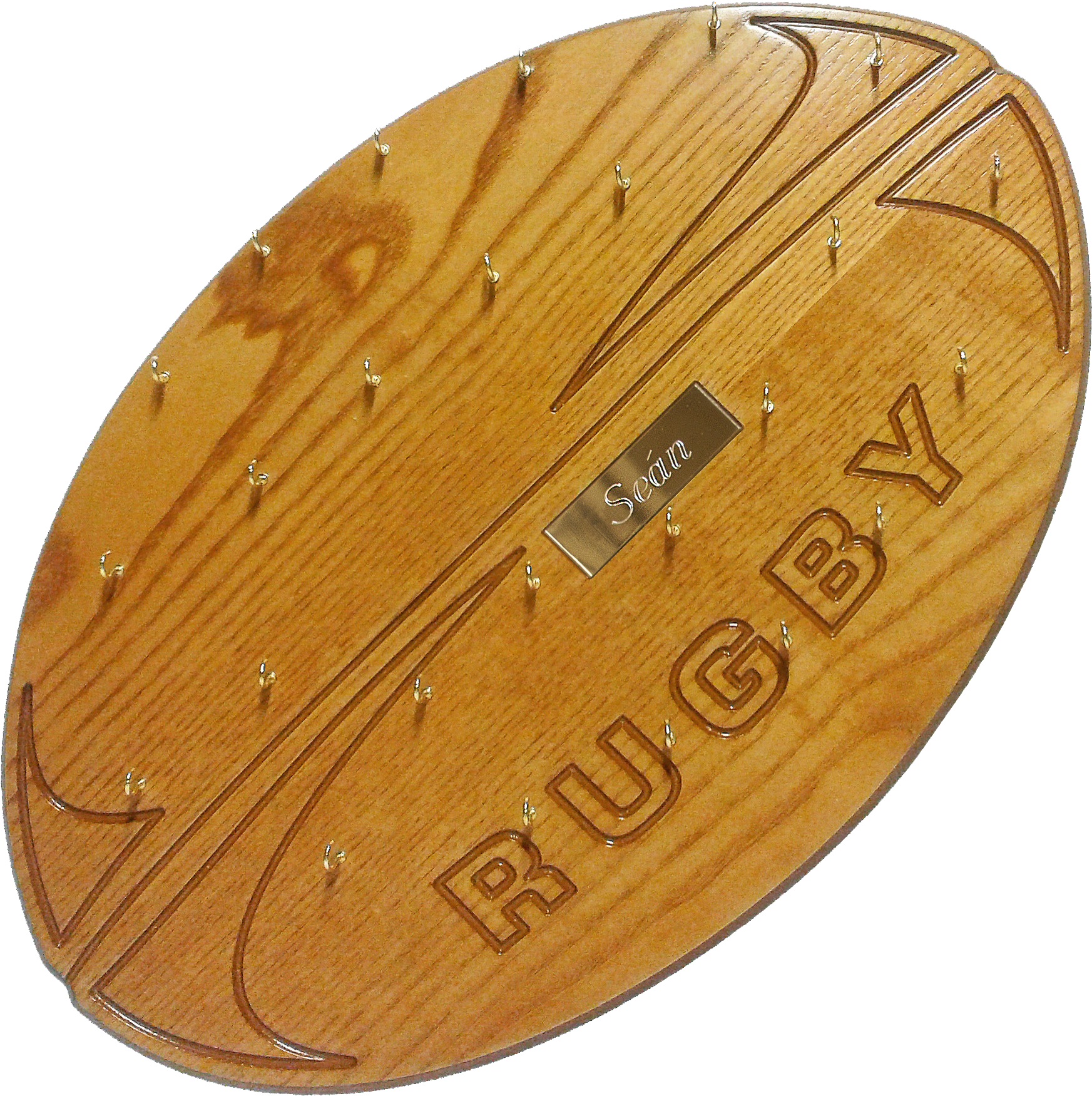 Rugby Ball Medal Display - Plywood (2000x2000), Png Download