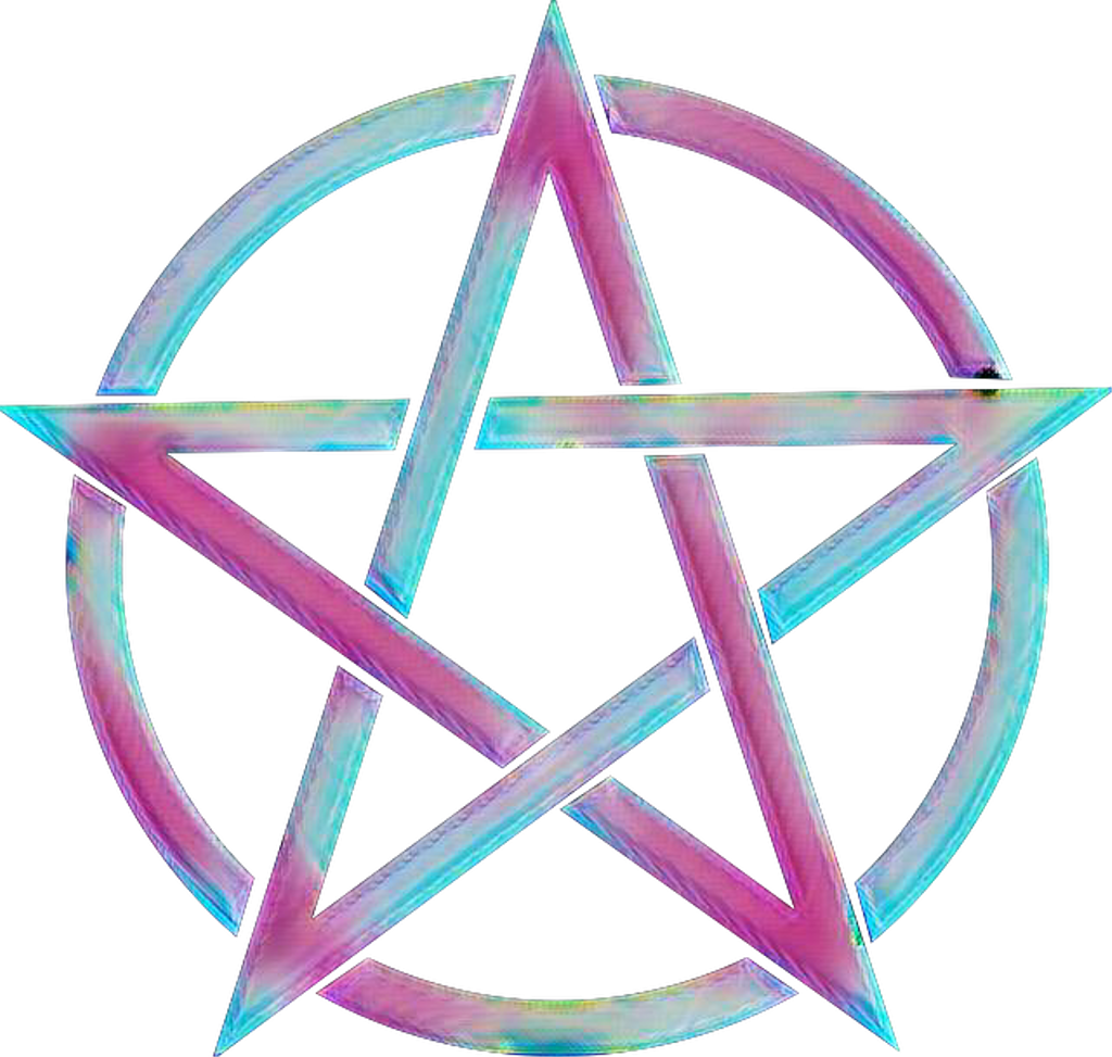 Pentacle Witch Pagan Symbol Star Pentagram Sticker - Pentagram Witch Png (1024x973), Png Download