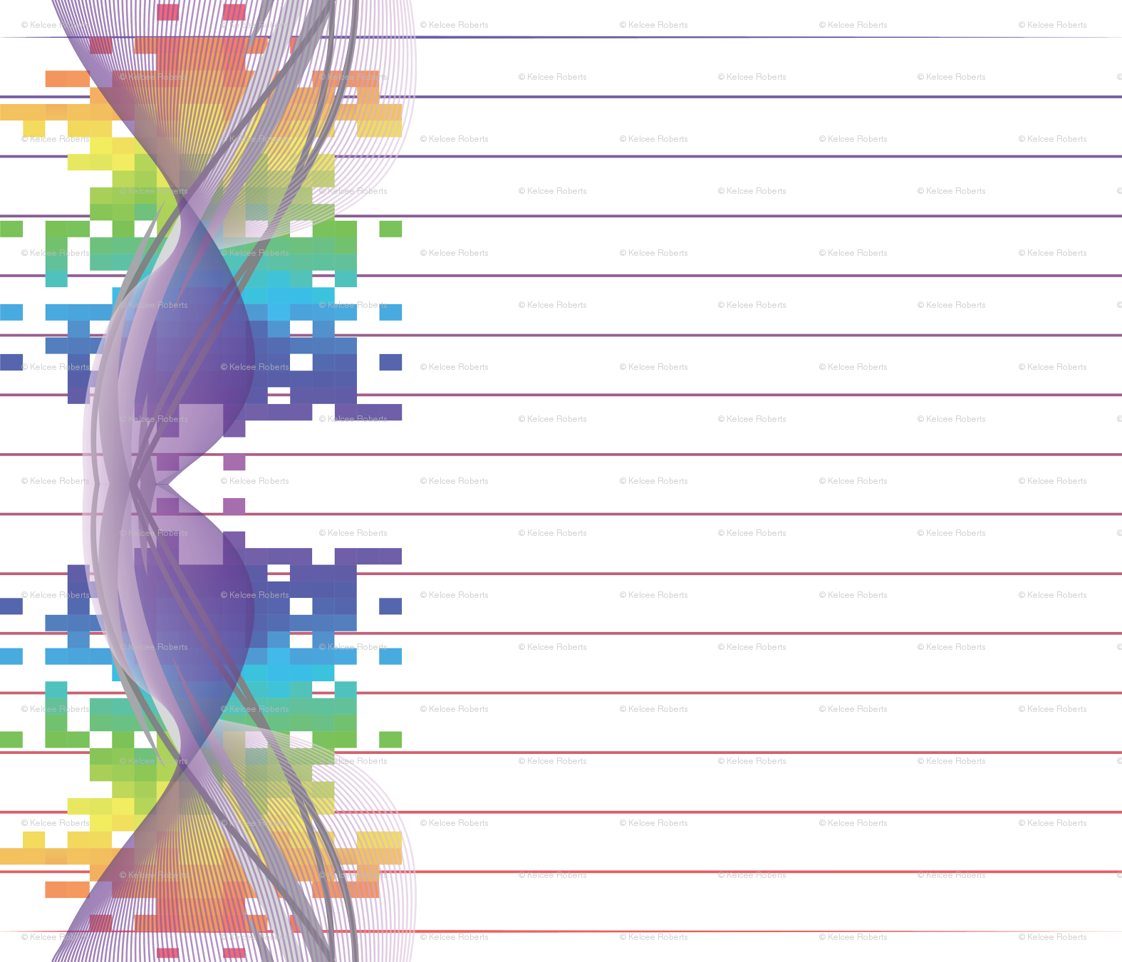 Pixel Rainbow Pinstripe Border Print Wallpaper - Graphic Design (1575x1350), Png Download