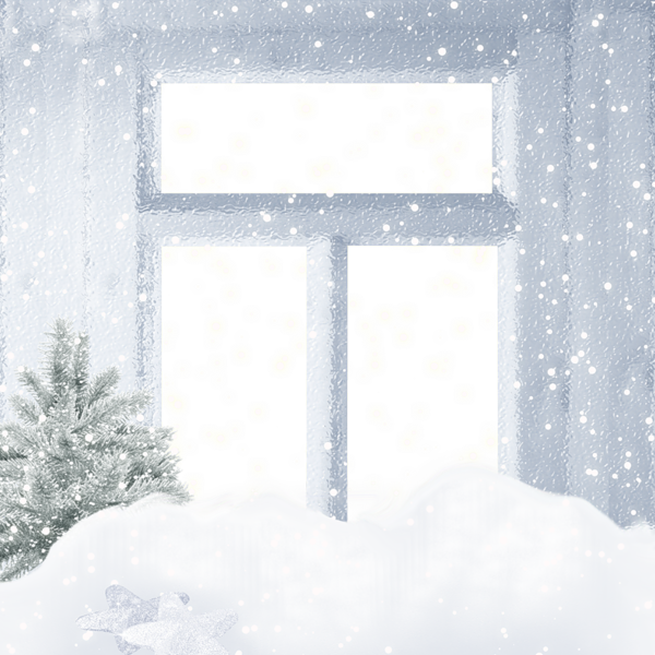 Hivers Winters Neige Paysage - Зимнее Окно Png (600x600), Png Download