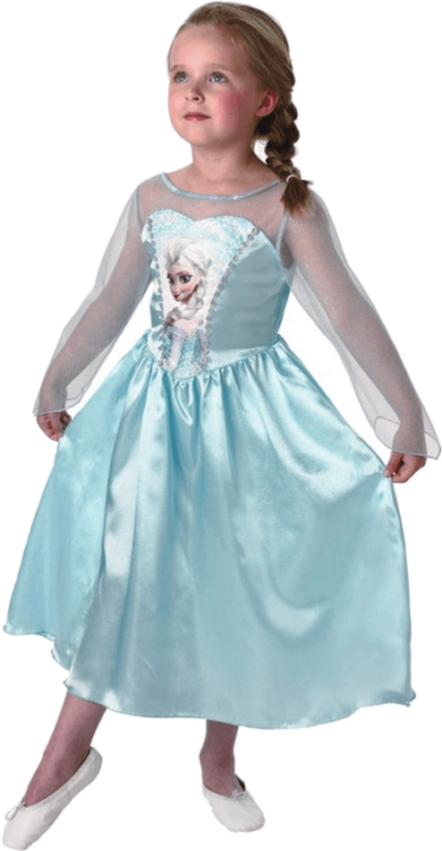 Kid Elsa Costume (599x949), Png Download