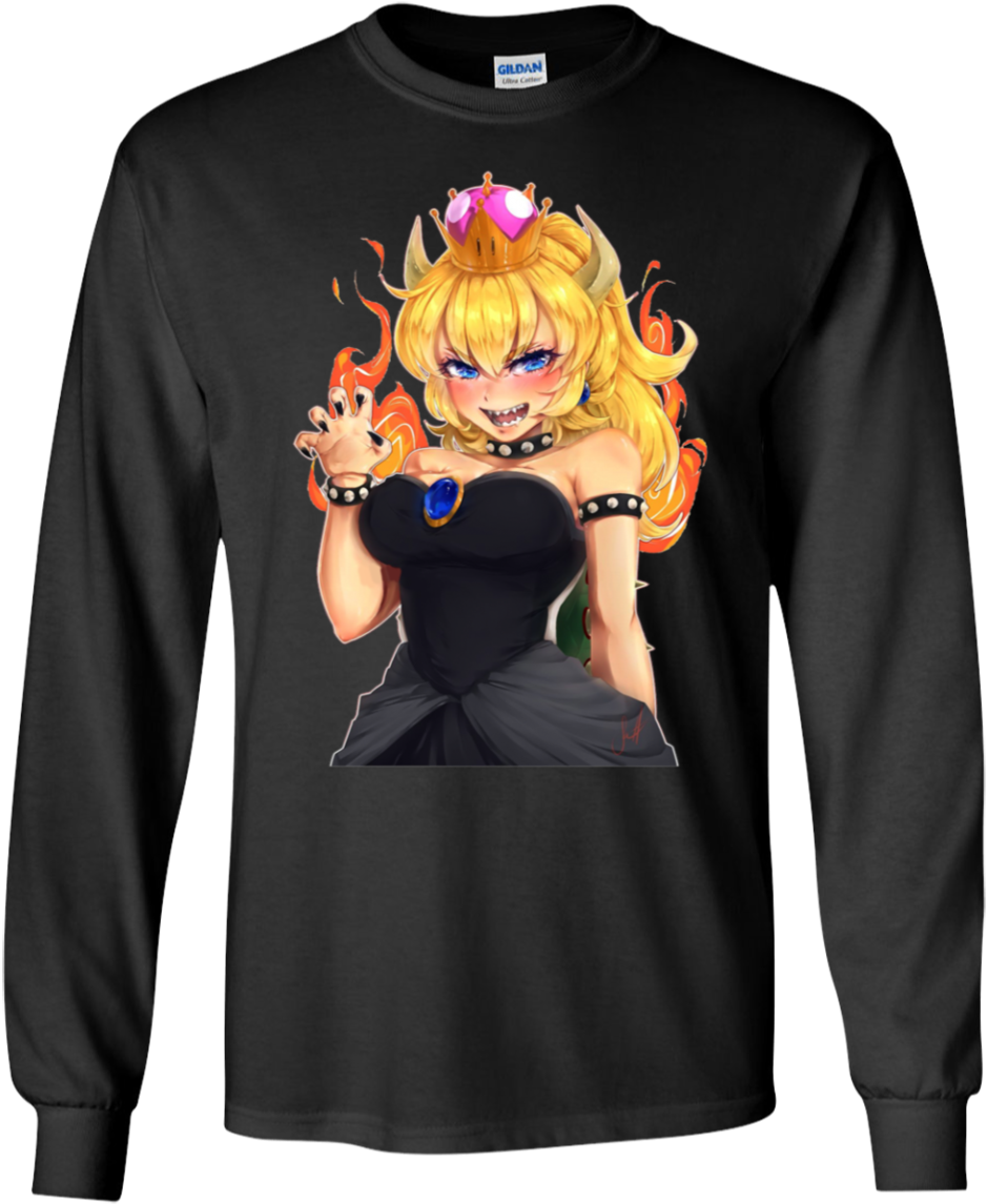 Funny Bowsette Meme Ls Shirt - Grinch Christmas T Shirts Family (1155x1155), Png Download