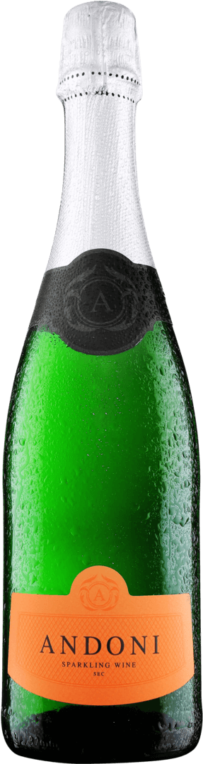 Andoni Sec Sparkling - Glass Bottle (400x1076), Png Download