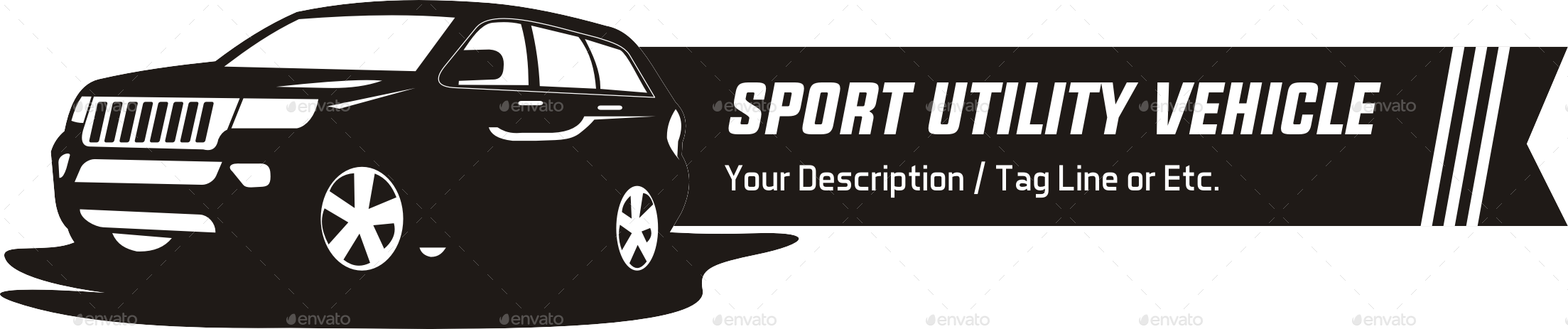 Suv Car Logo Template (2207x463), Png Download