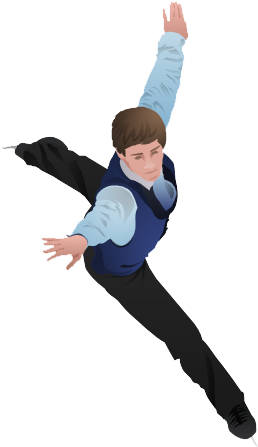 Figure Skating Png Photo - Male Figure Skater Clip Art (640x538), Png Download