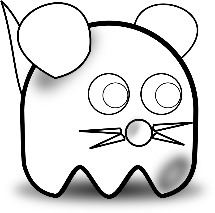 Newbie Mouse Black White Line Animal 999px 141 - Circle (999x999), Png Download