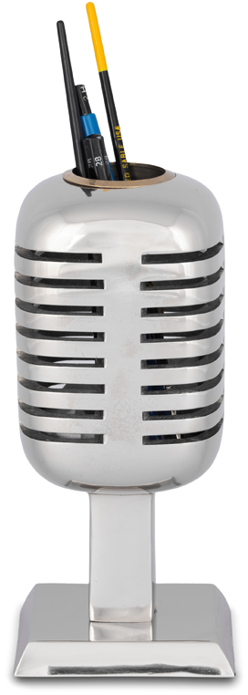 Microphone Pencil Holder Aluminum - Pencil Case (1000x1000), Png Download
