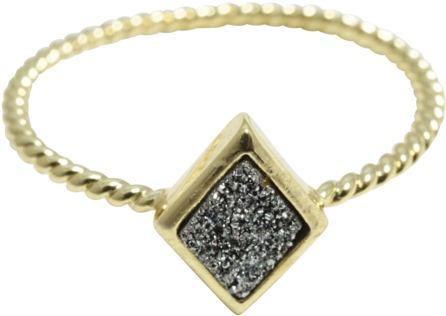 Sparkles Diamond Silver Druzy Ring - Chain (1024x580), Png Download