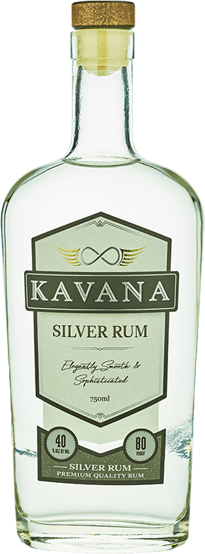 Kavana Rum - Glass Bottle (400x843), Png Download