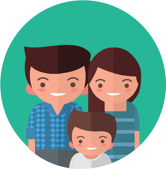 Happyfamily - Cartoon (649x798), Png Download