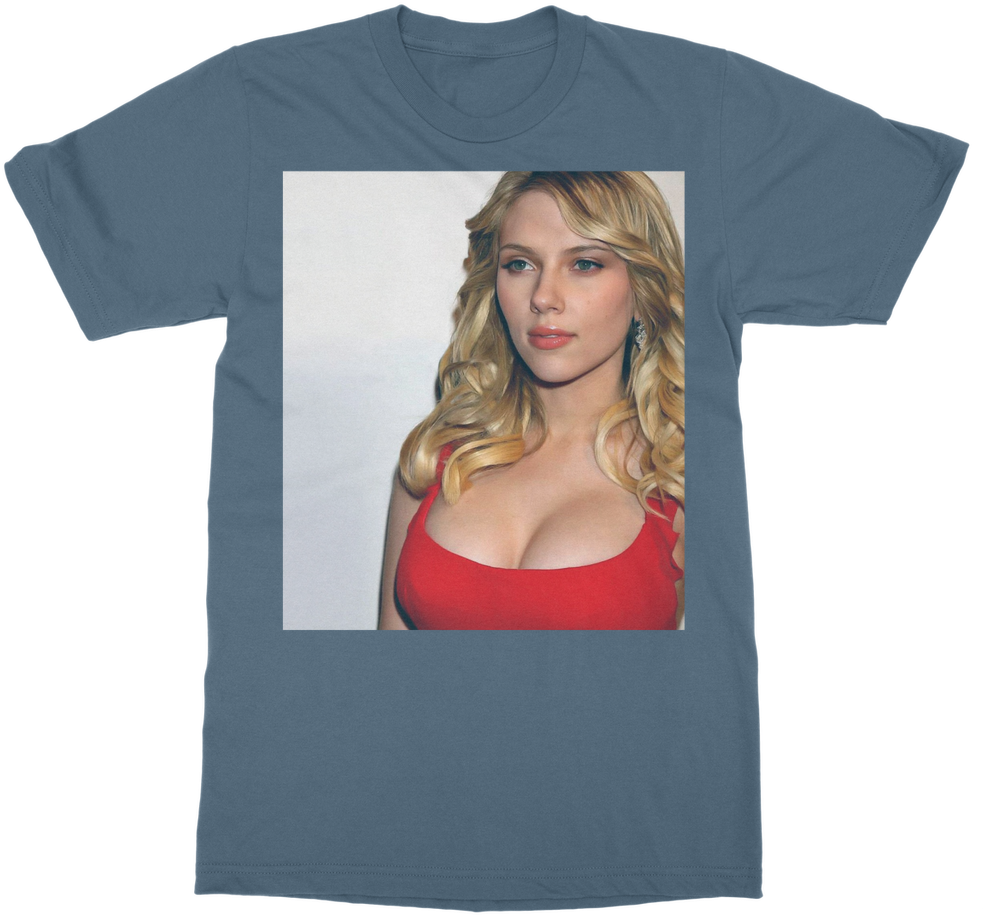 Scarlett Johansson ﻿classic Adult T-shirt - Scarlett Johansson With Hair Down (1024x1024), Png Download