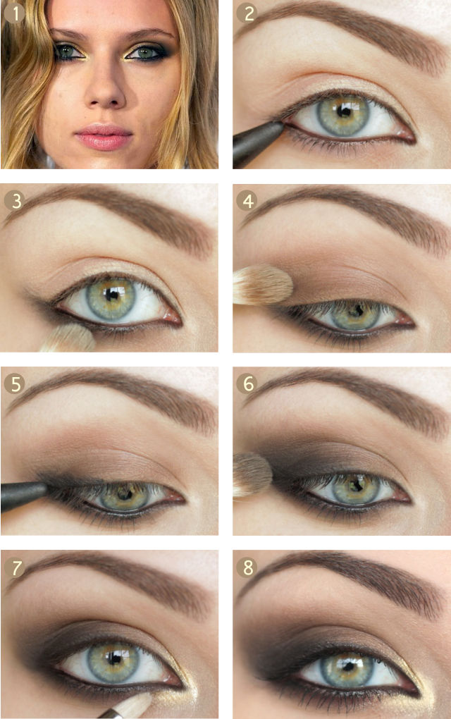 Get The Look - Scarlett Johansson Eye Makeup (640x1020), Png Download