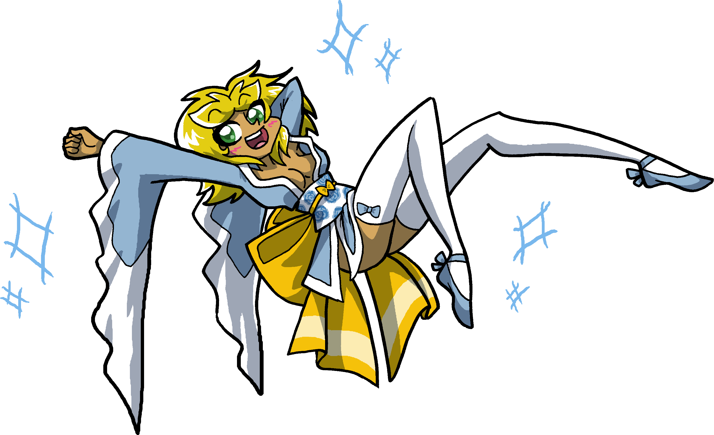 Anime Fantasy Girl - Cartoon (2820x1718), Png Download