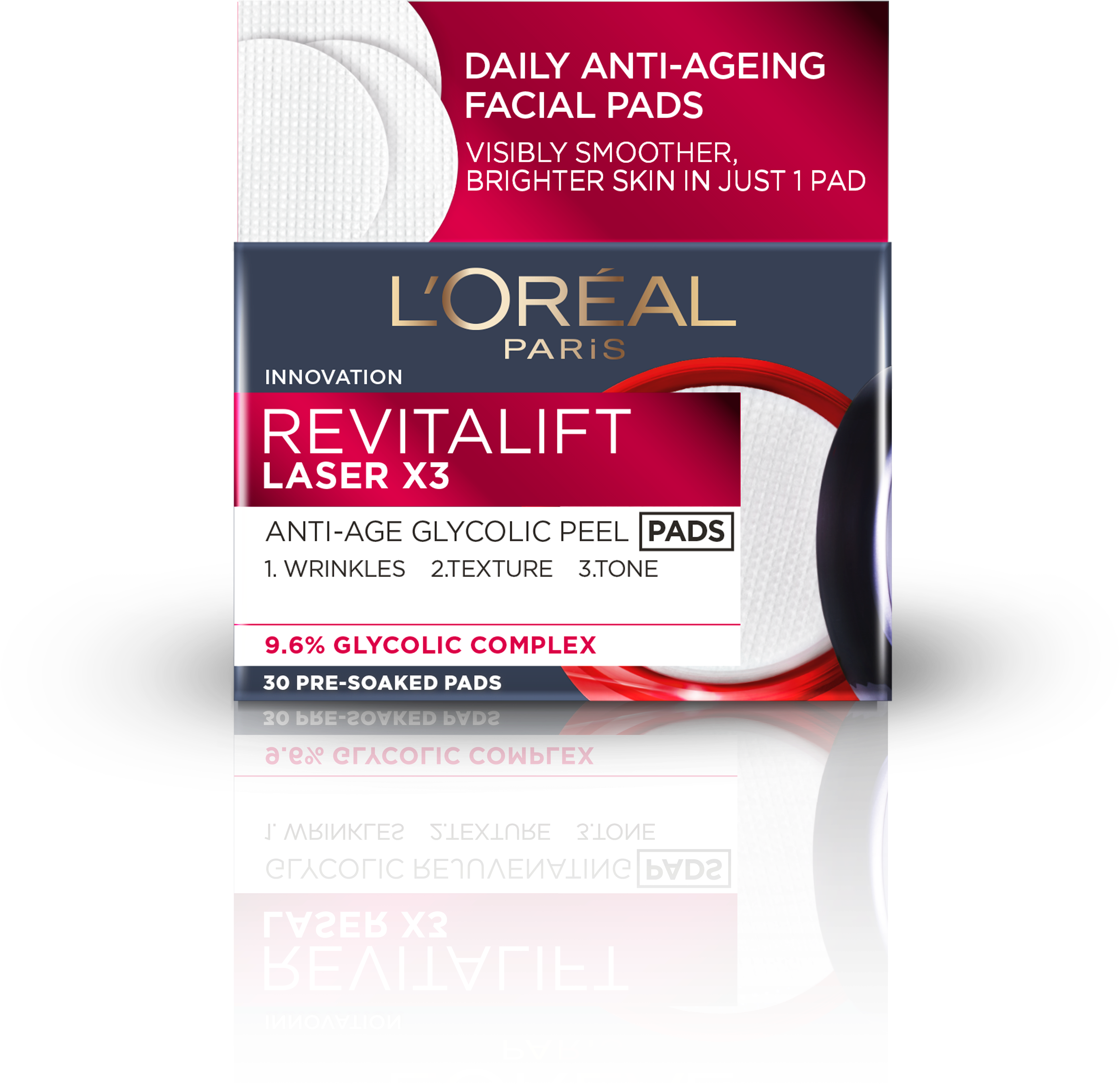 Revitalift Anti-age Glycolic Peel Pads - Loreal Color Appeal Trio Pro (3543x5906), Png Download