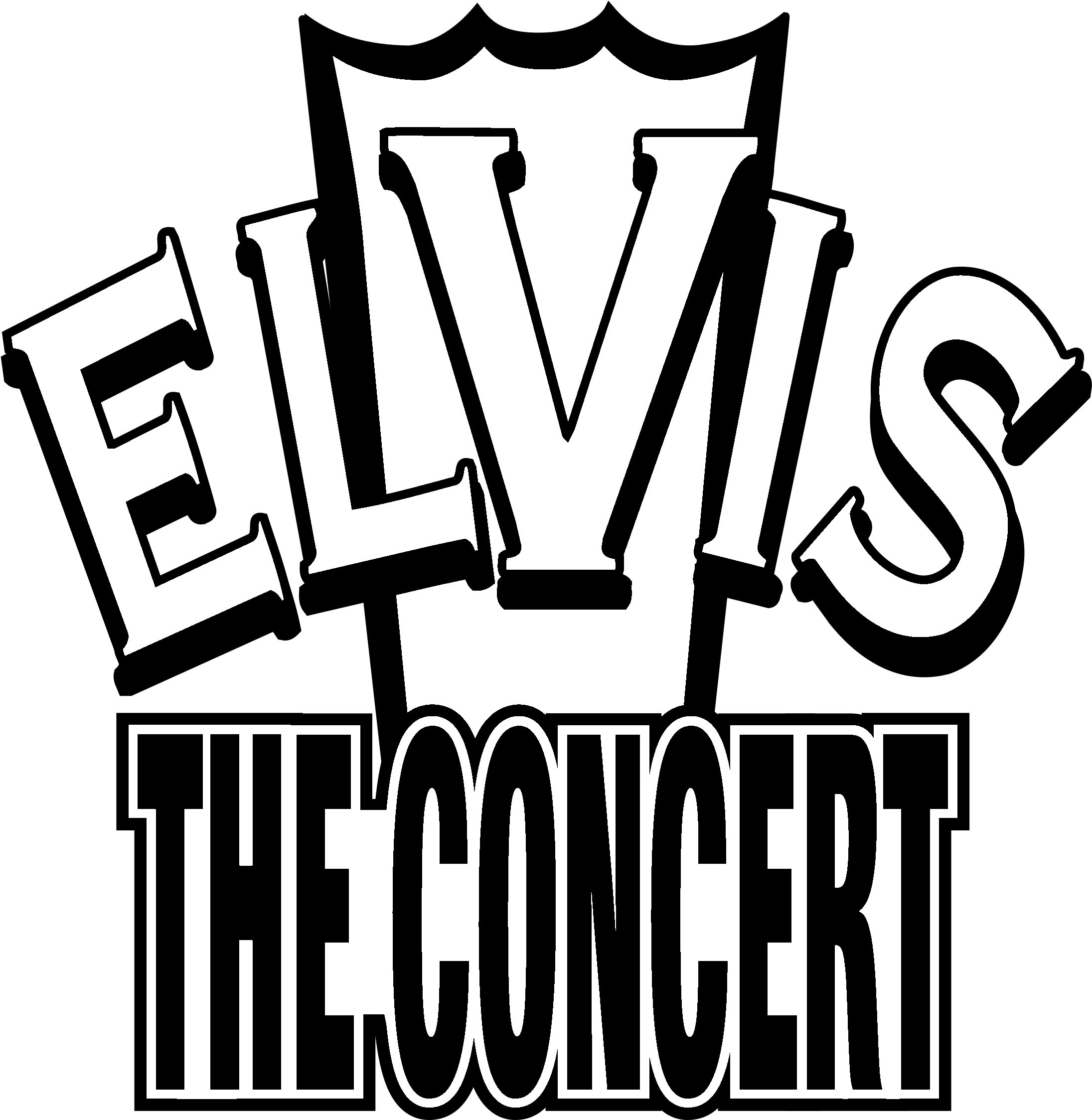 Elvis The Concert Logo Black And White - Elvis (2400x2400), Png Download