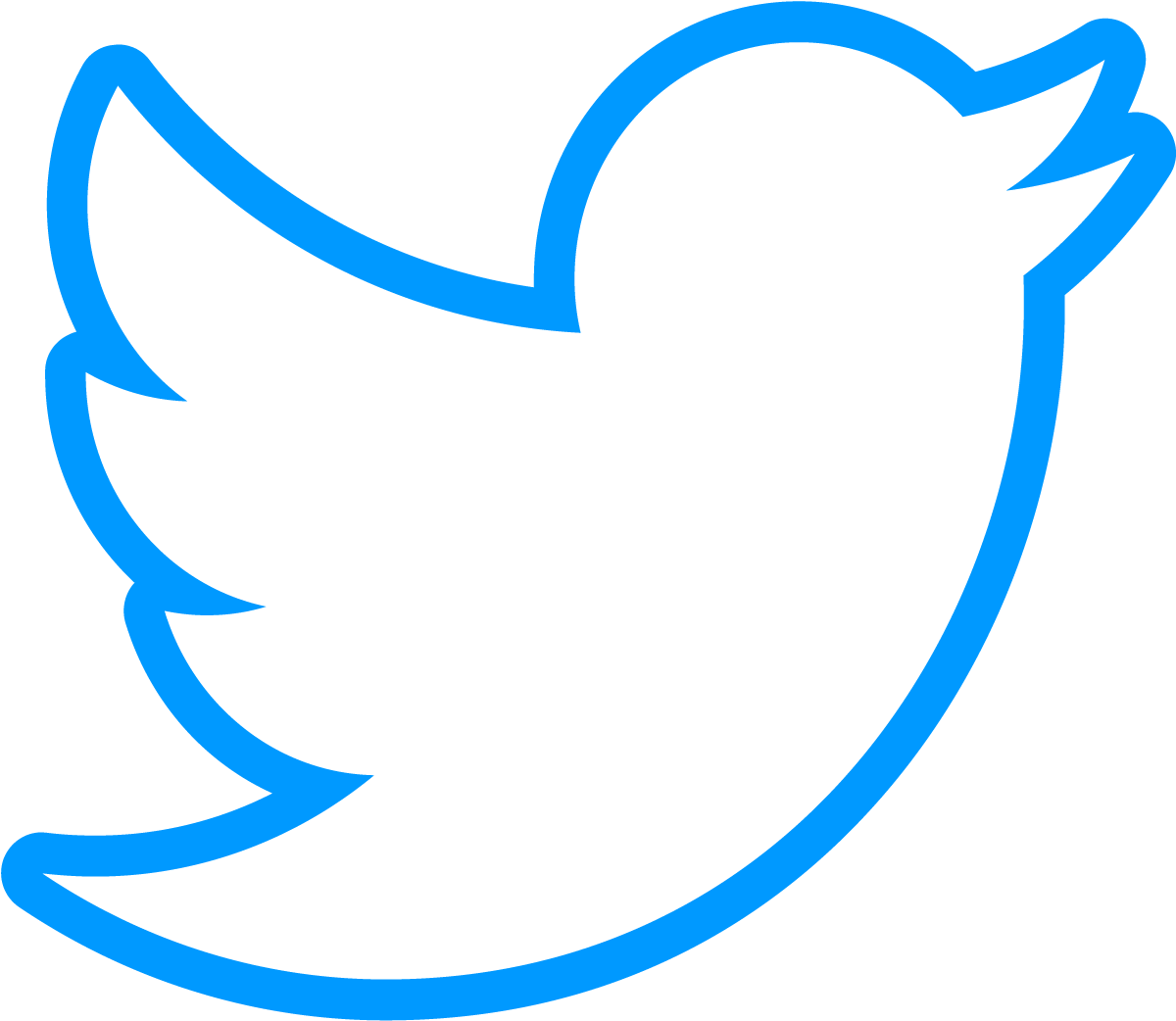Edtechteacher Twitter Bird Outline Blue - Twitter Transparent Logo White (1450x1254), Png Download