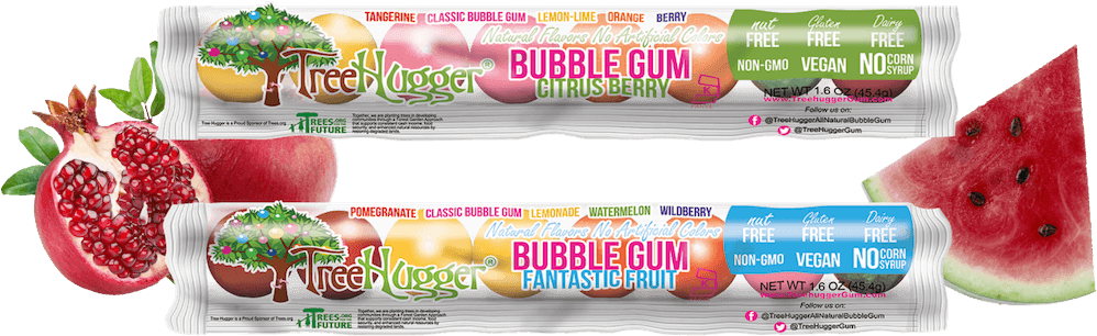 Tree Hugger Bubble Gum - Mcintosh (1013x329), Png Download