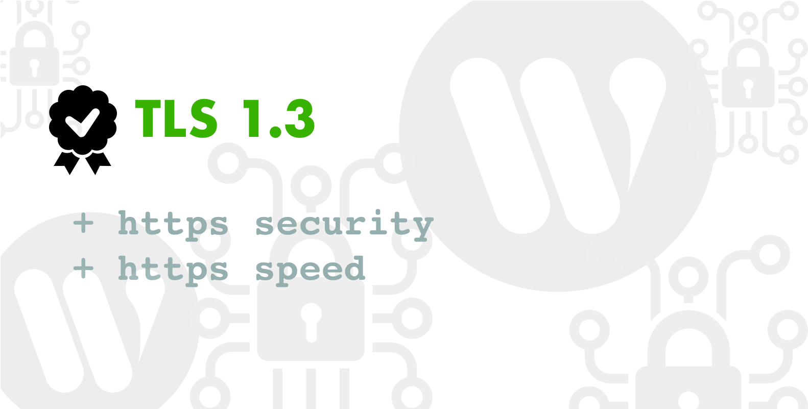 More Speed And Security With Tls13 - Graphic Design (1600x800), Png Download