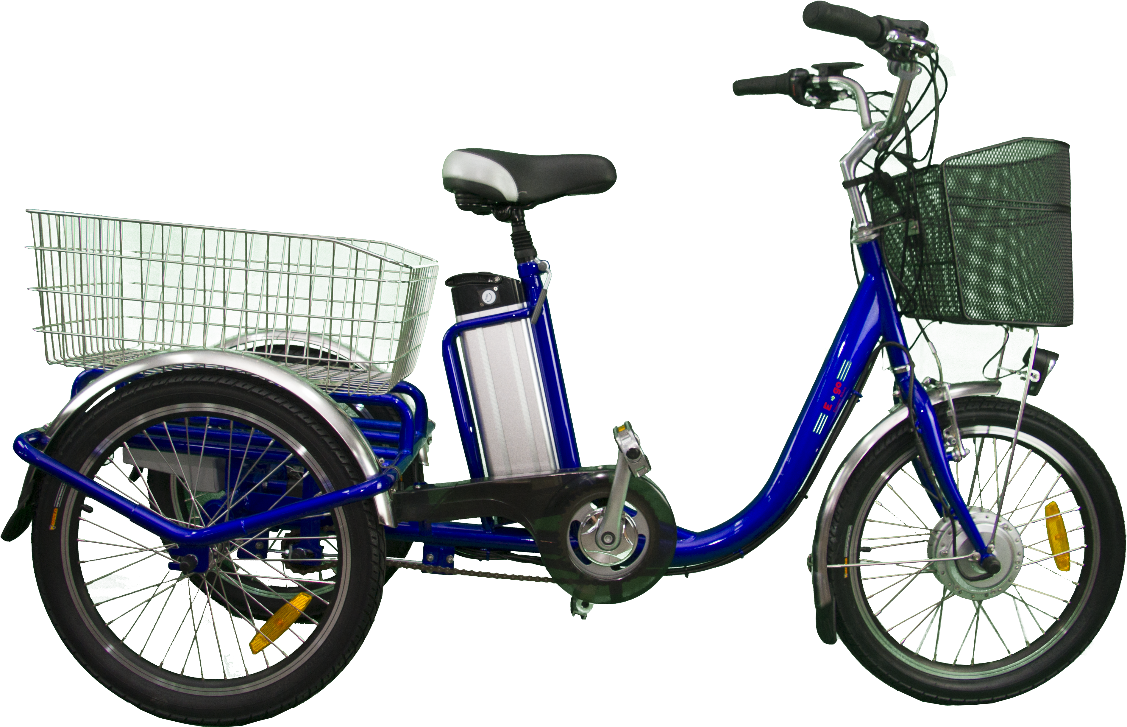E-go Electric Tricycle In Blue (4098x2732), Png Download