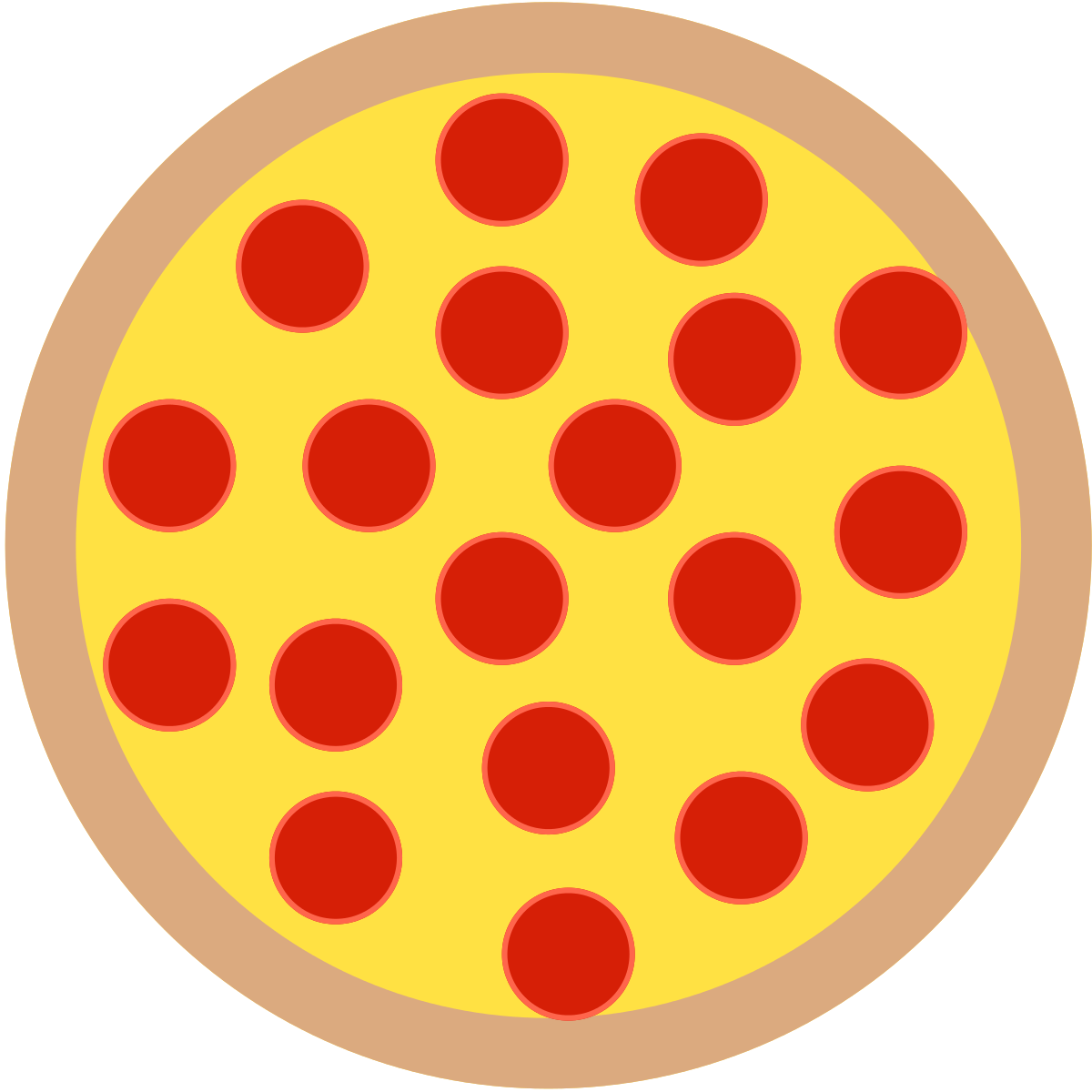 Clipart Circle Pizza - Love Tv 情歌 精選 2 (1200x1200), Png Download