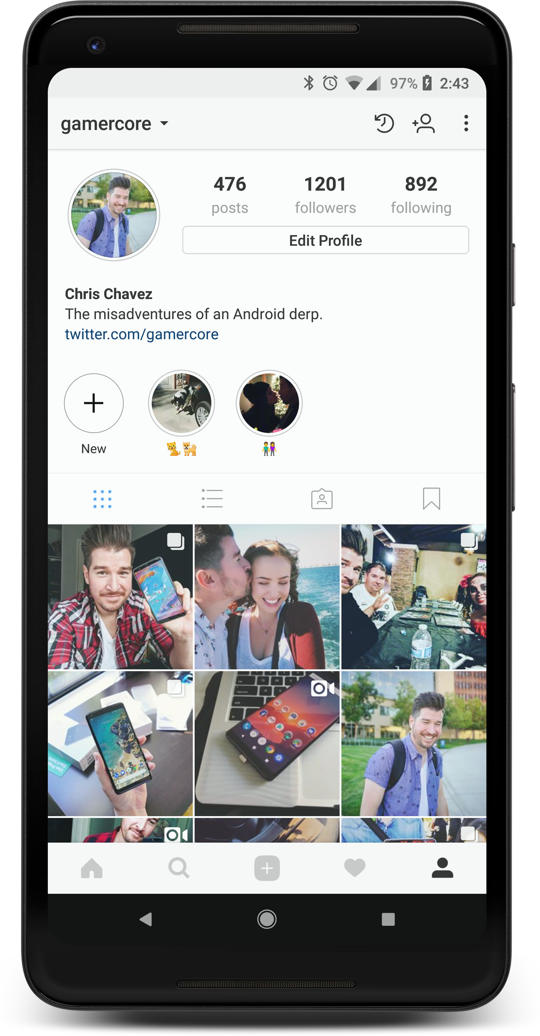 How To Use Instagram's New Highlight Feature To Pin - Smartphone (1858x3456), Png Download