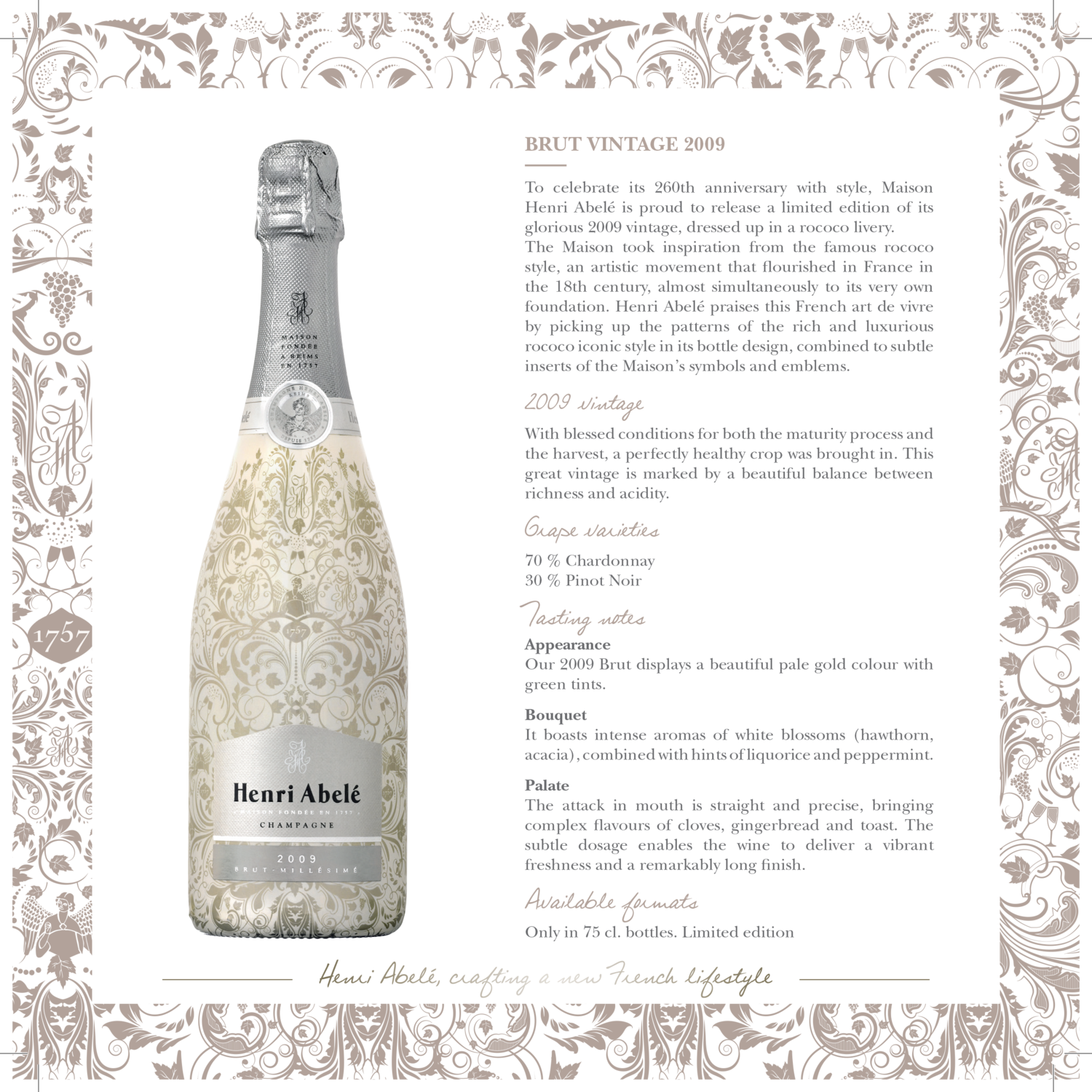 Henri Abelé 2009 Brut Vintage Limited Edition - Champagne (1500x1500), Png Download
