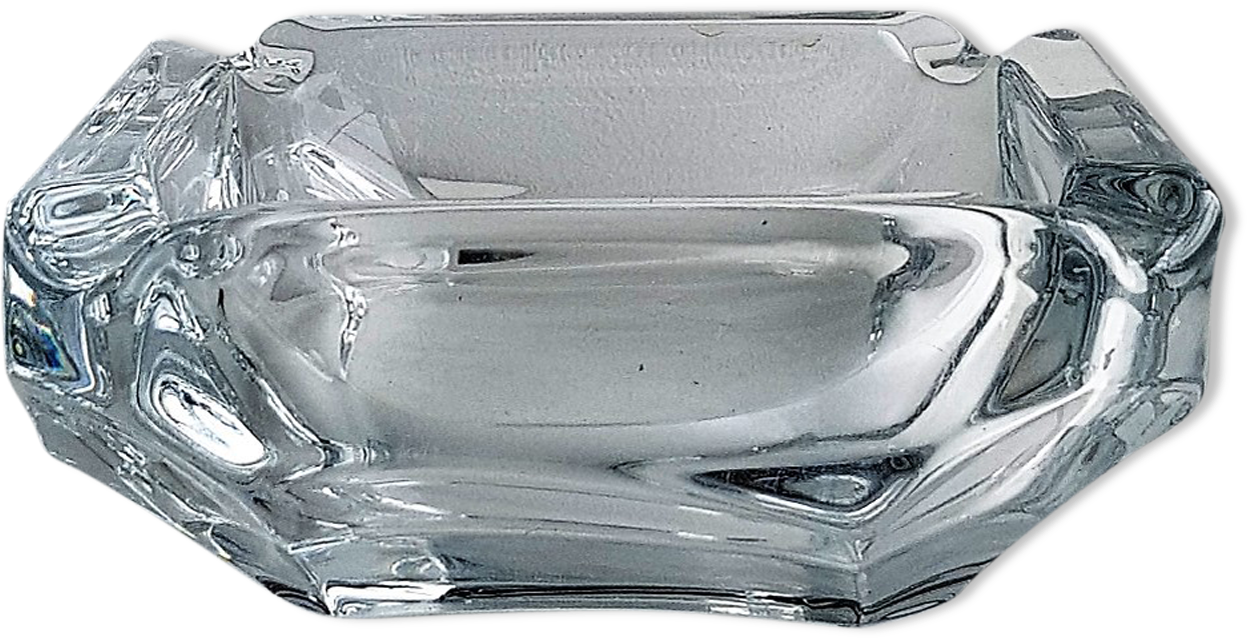 Download Hd Square Shaped Glass Ashtray Crystal Transparent Png Image Nicepng Com