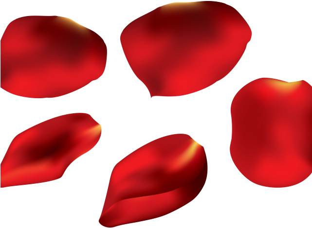 Petal Clipart Falling Red - Red Rose Petal Png (640x480), Png Download