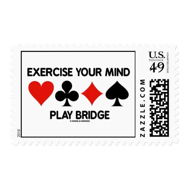 Exercise Your Mind Play Bridge Postage - Stamps (650x650), Png Download