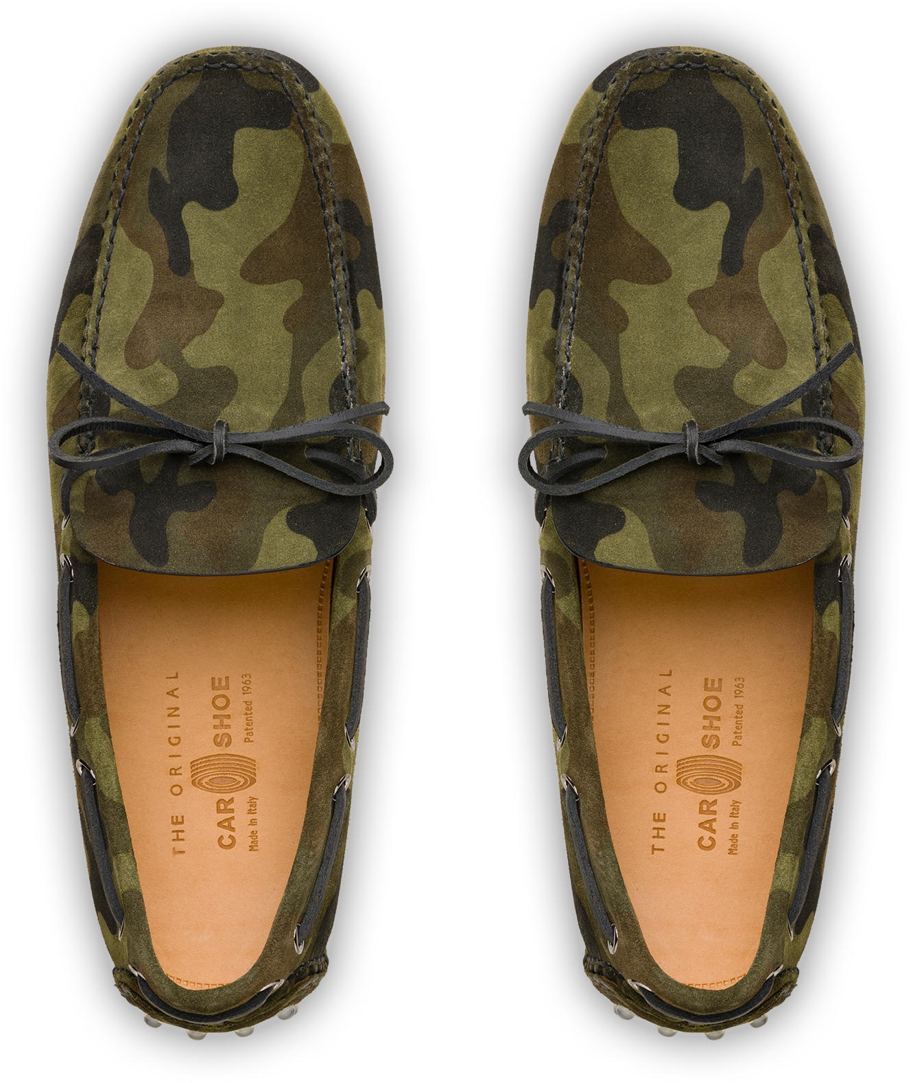 Driving Shoes Camouflage Printed Suede - Leather (1971x1755), Png Download