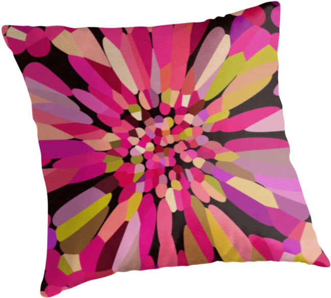 Pink Confetti Flower - Throw Pillow (875x875), Png Download