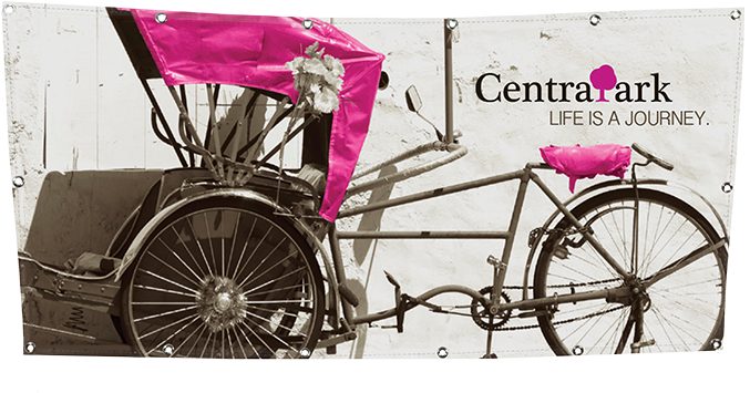 Hanging Banner Outdoor 01 - Rikscha Myanmar (720x576), Png Download