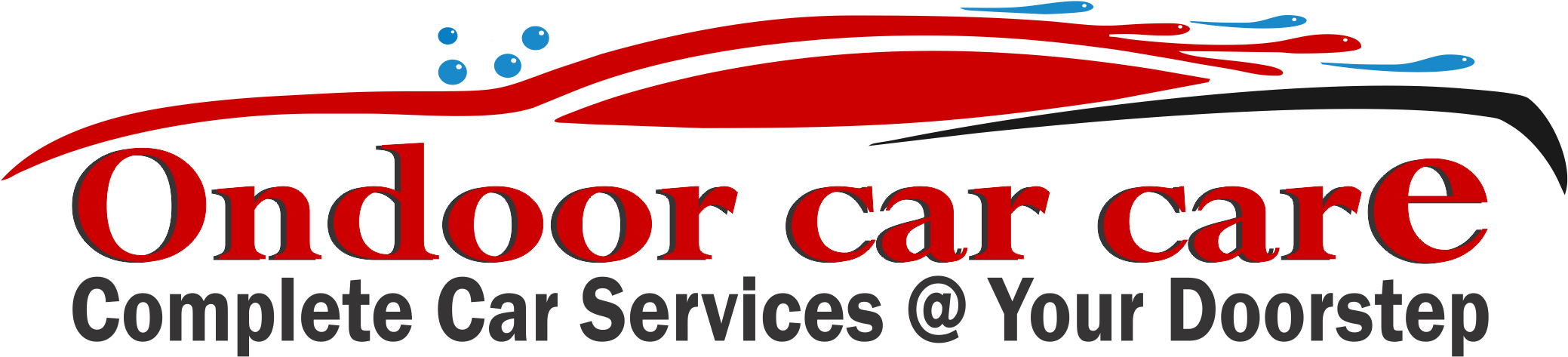 Cropped Ondoor Car Wash Logo Design 1 - Graphic Design (2105x542), Png Download
