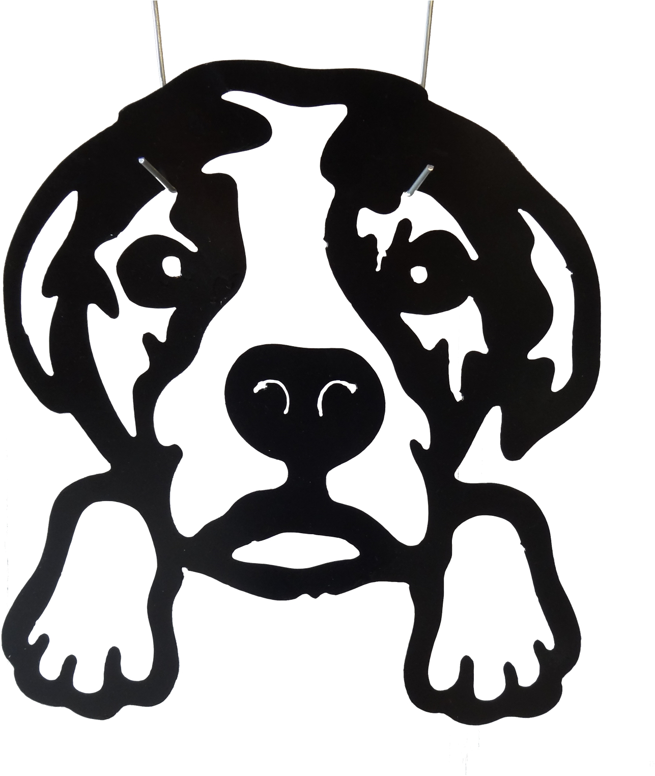 Dog Head On Fence (1500x1523), Png Download