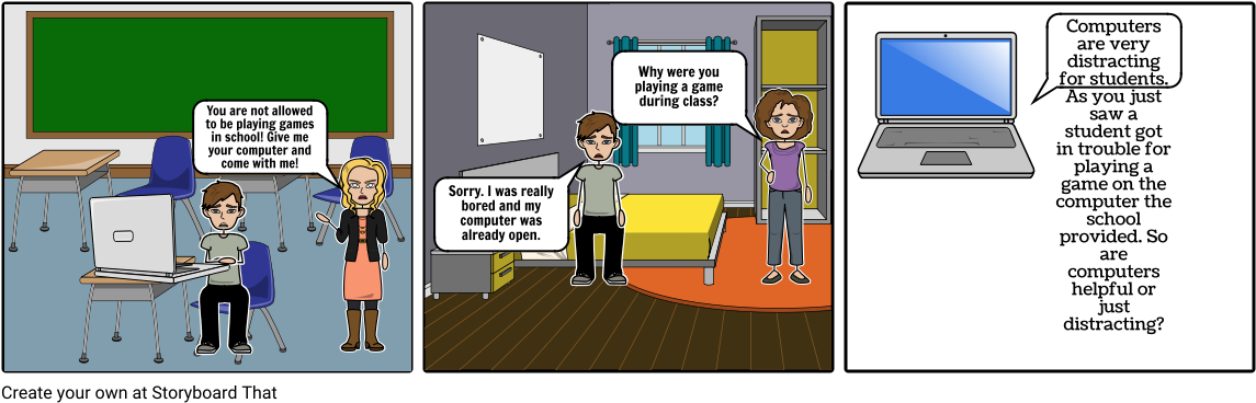 School Computers - Cartoon (1164x385), Png Download
