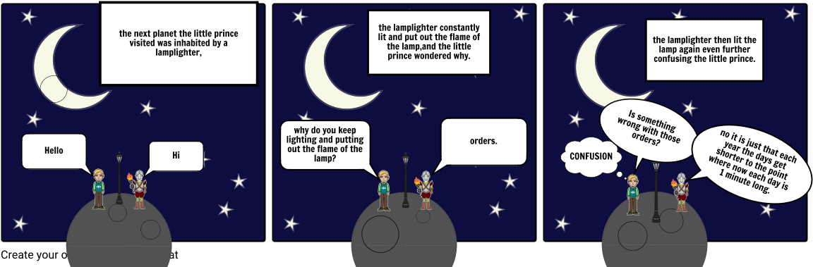 The Little Prince Comic 3rd Person Limited - Little Prince Storyboard (1164x385), Png Download