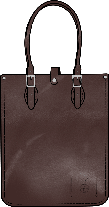 Portrait Tote In Premium Walnut Leather - Handbag (1000x1000), Png Download