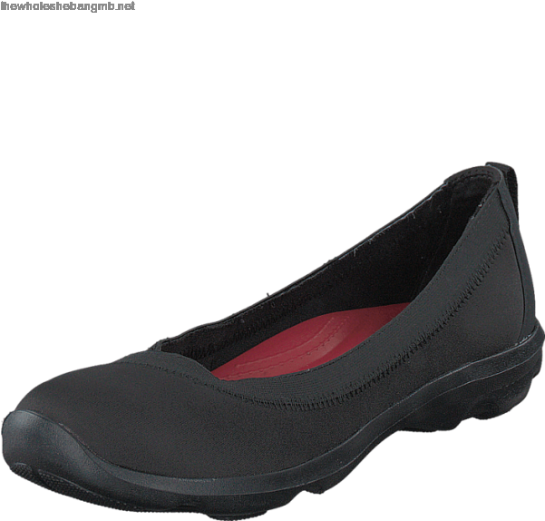 Women's Crocs Busy Day Stretch Flat Black/black - Slip-on Shoe (600x750), Png Download