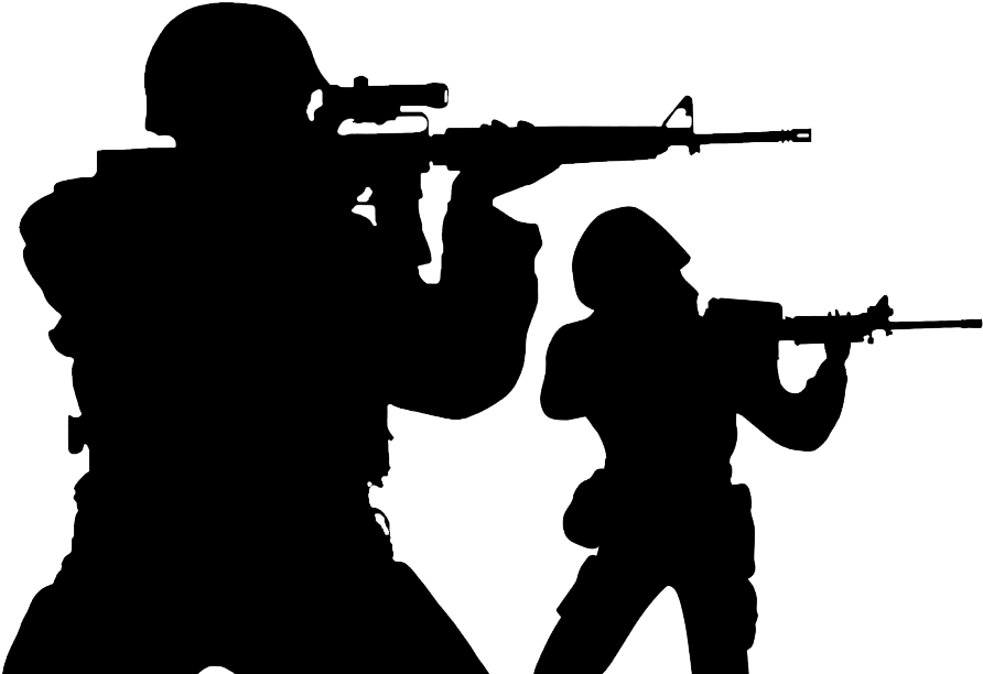 Ocr Slider 4 Soldiers - Silhouette (2000x708), Png Download