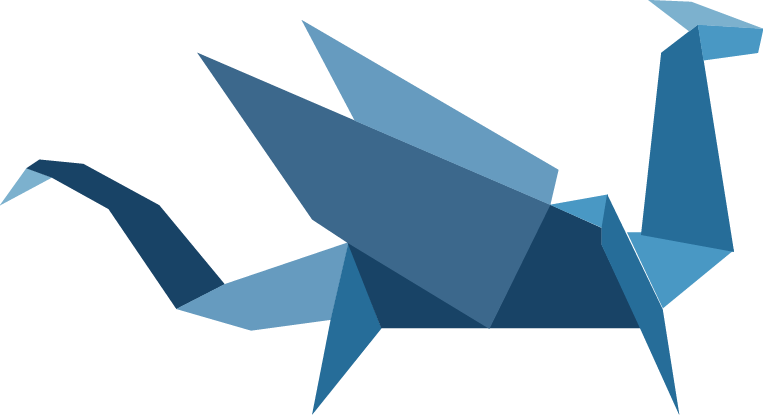 Sailing Blue Dragon - Origami (763x415), Png Download