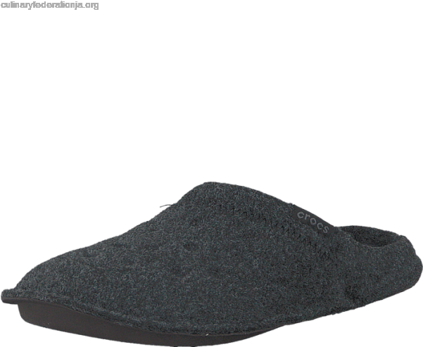 Men's Crocs Classic Slipper Black - Suede (600x750), Png Download
