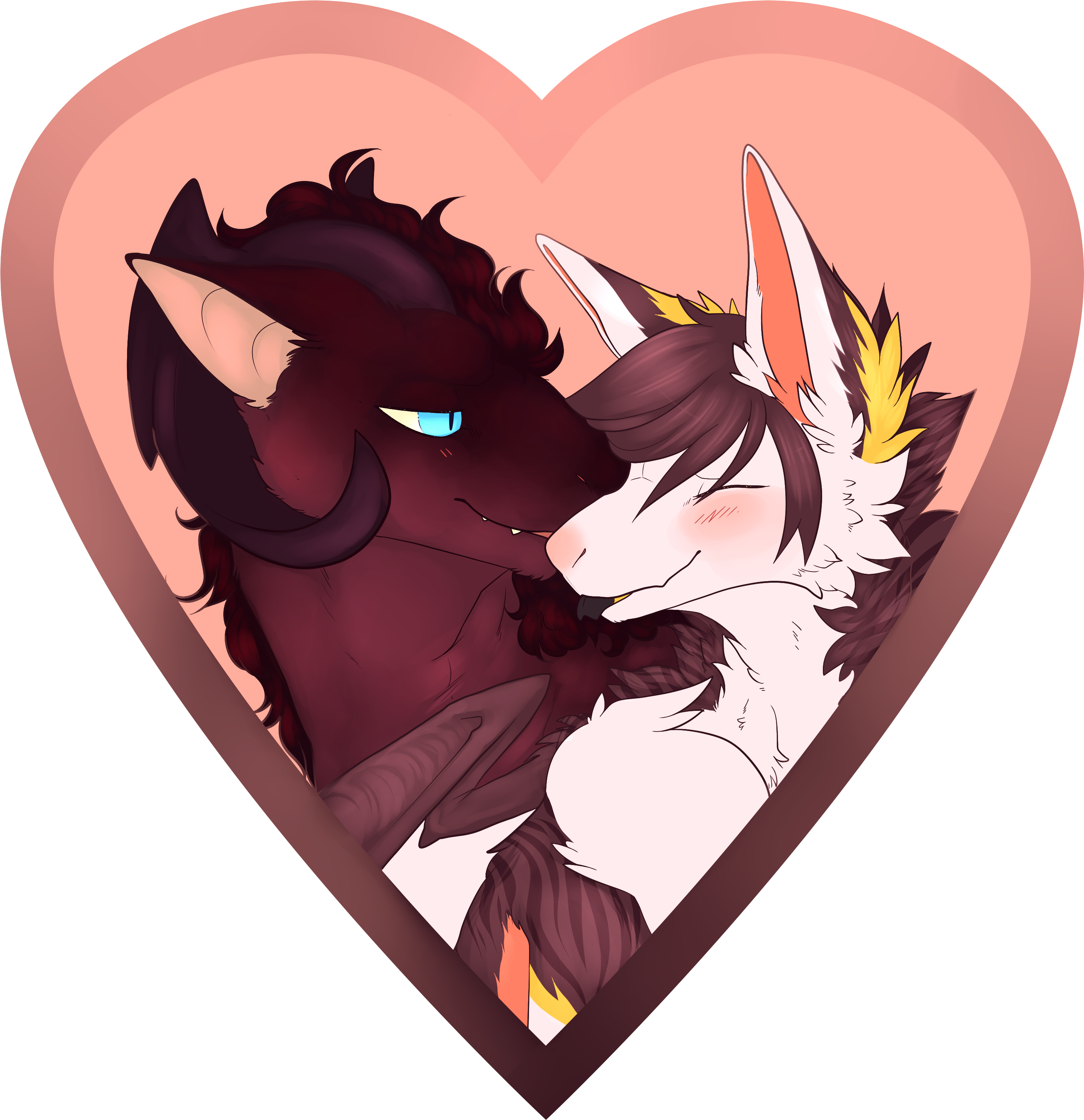 Happy Valentines Day - Cartoon (3082x3093), Png Download