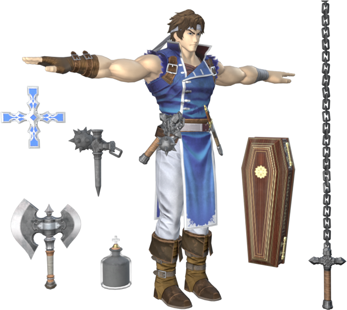 Download Zip Archive - Smash Bros Ultimate Richter (750x650), Png Download