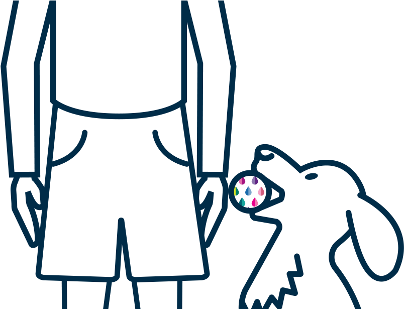 Man Dog - Cartoon (1055x614), Png Download