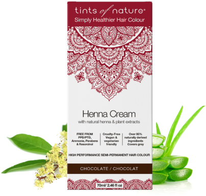 Chocolate Semi-permanent Henna Cream Hair Dye - Tints Of Nature Henna Cream Dark Brown 70ml (594x700), Png Download