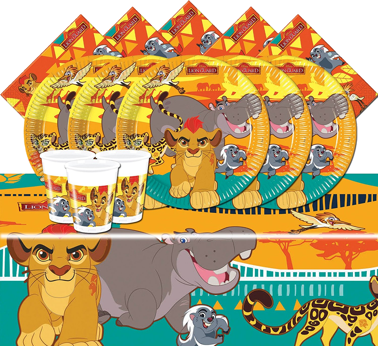 Party-supplies - Procos The Lion Guard Paper Party Dinner Plates 8 Pack (1500x1373), Png Download