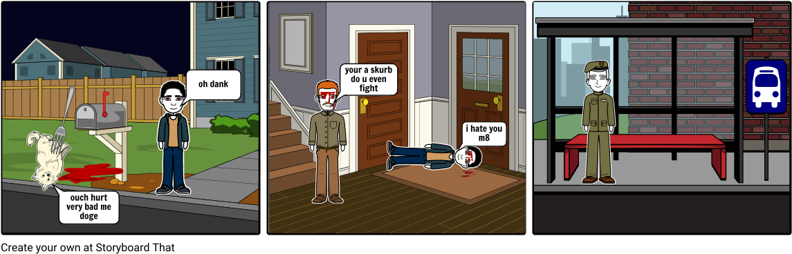 Sick Fight - Cartoon (1164x385), Png Download