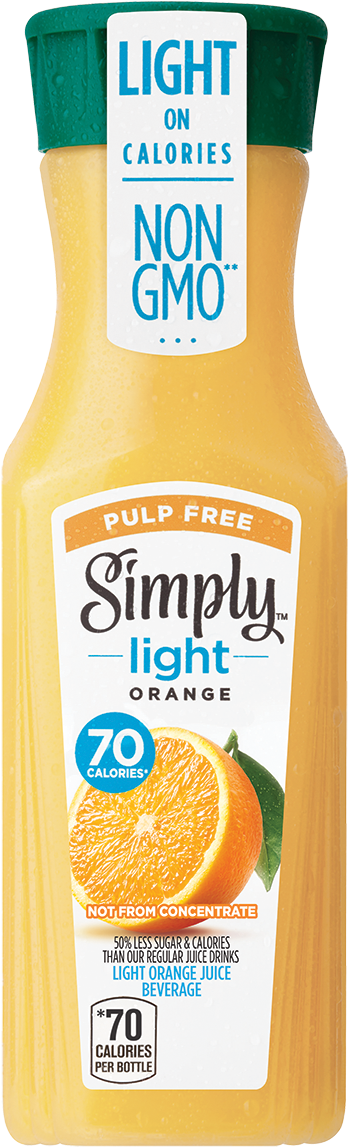 Simply Light Orange Juice - Simply Orange Juice Company (427x1200), Png Download