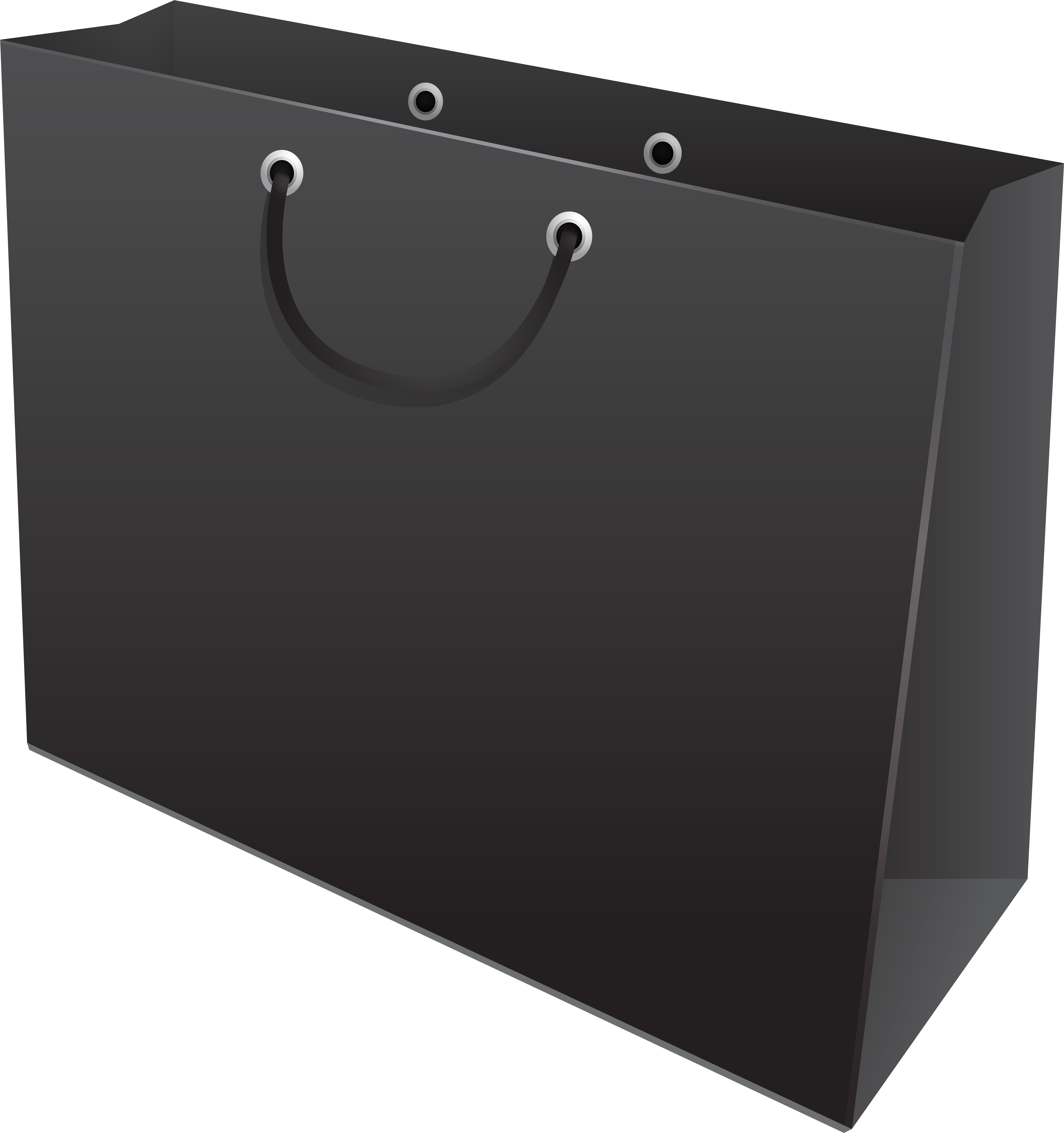 Black Gift Bag Png Clip Art (7513x8000), Png Download