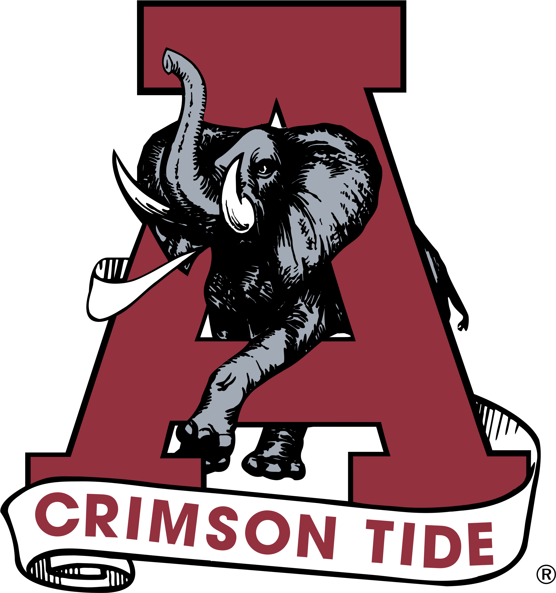 Alabama Crimson Tide Logo Png Transparent - Auburn And Alabama House Divided (2400x2400), Png Download